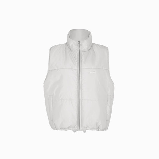 MS White Puffer Vest