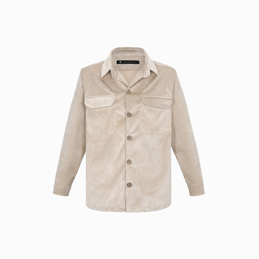 Basic Corduroy Shirt Beige