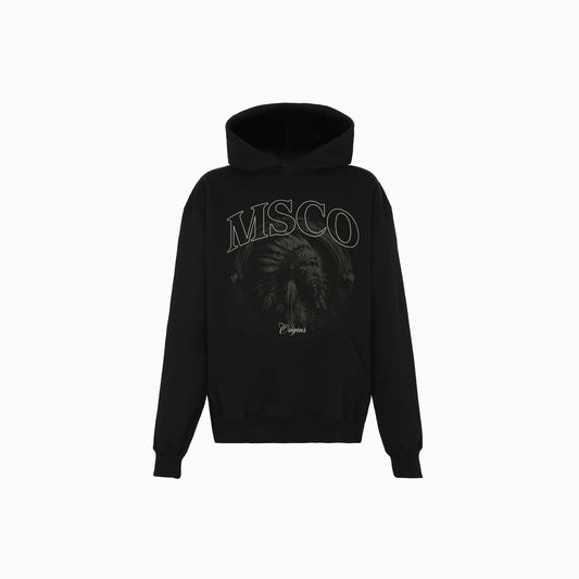 Origins Hoodie Black Boxy Fit - Pre Save